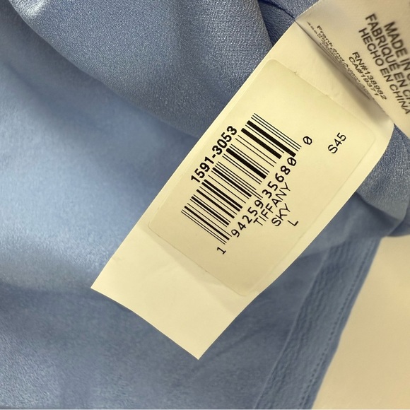 Dress the Population Tiffany Dress Womens Large Sky Blue One Shoulder Bow NWT - Picture 7 of 11